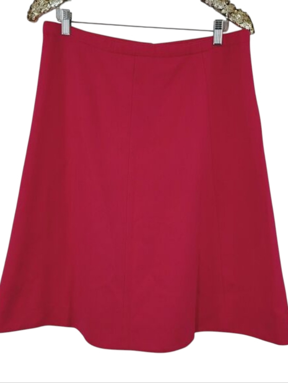 Vintage 70s No Brand Tag Womens Plus Size Hot Pink Midi Skirt Hippie